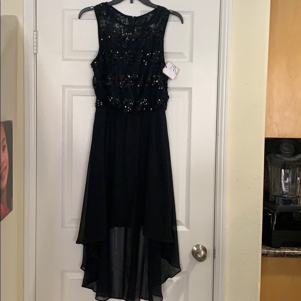 Bisou Bisou black sequence top dress size 4 NWT